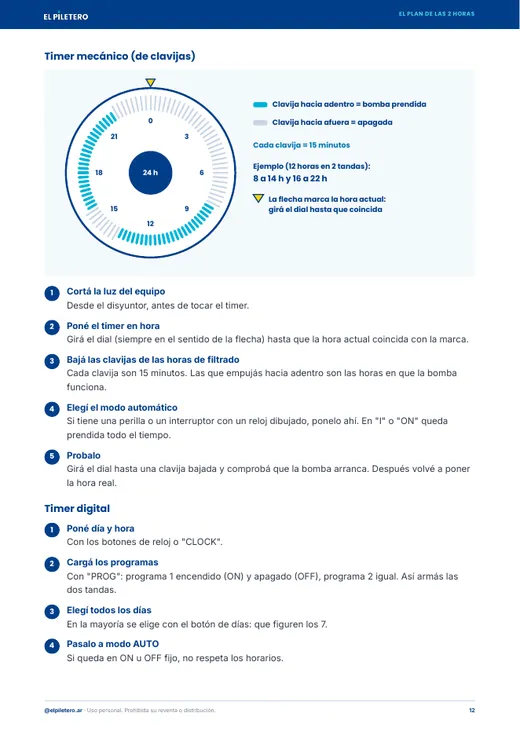 Cómo programar el timer